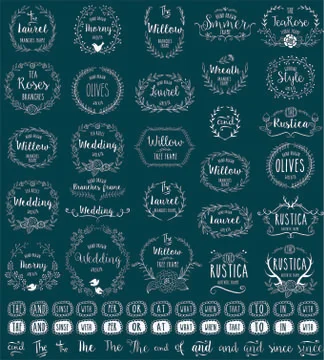 Hand Drawn frames Stock Illustration