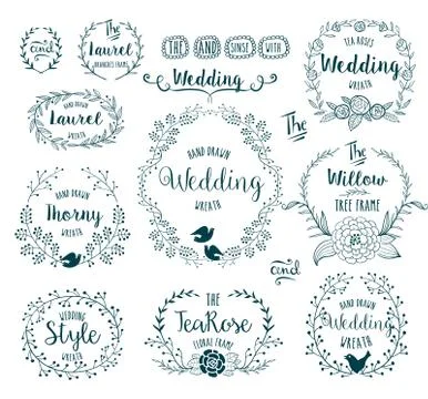 Hand Drawn frames Stock Illustration