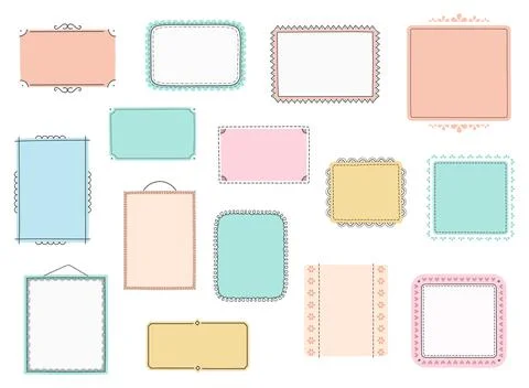 Hand Drawn Frames Stock Illustration