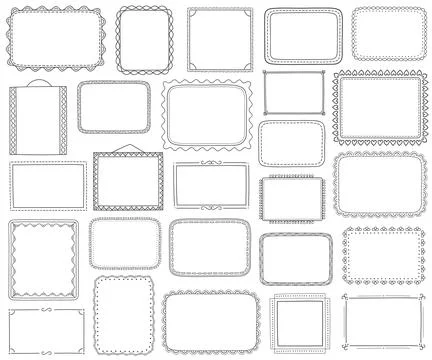 Hand Drawn Frames Stock Illustration