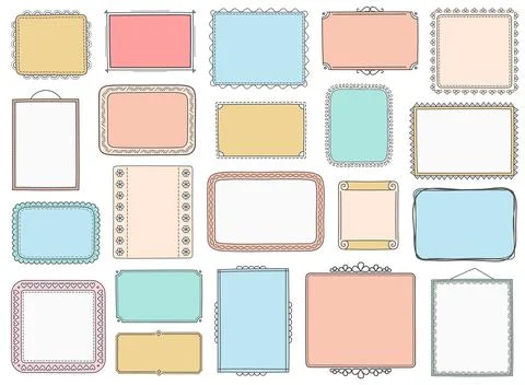 Hand Drawn Frames Stock Illustration