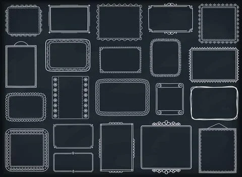 Hand Drawn Frames Stock Illustration