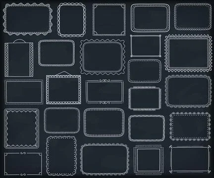 Hand Drawn Frames Stock Illustration