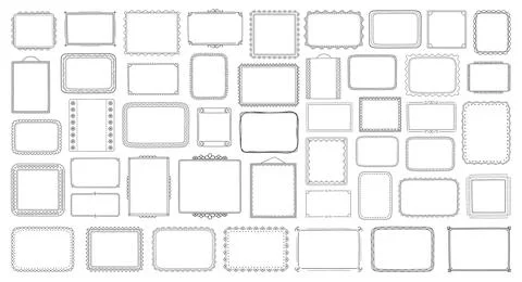 Hand Drawn Frames Illustrazione stock