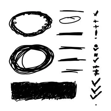 Hand drawn frames, lines and circle collection Vector hand drawn frames, l... 写真素材