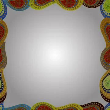 Hand drawn frames. Vector. Seamless. Blank white, orange and yellow square cadre 스톡 일러스트