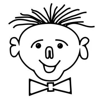 Hand drawn funny face doodle sketch vector illustration Stock Illustration