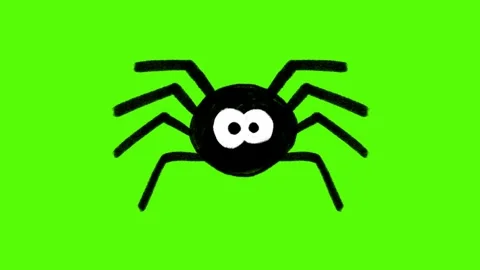 Hand-Drawn Funny Spider Character for Halloween Video stock 318410185