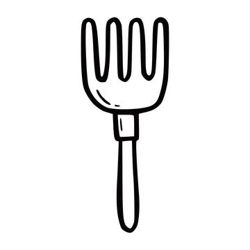 Hand drawn garden tool element Stock Illustration