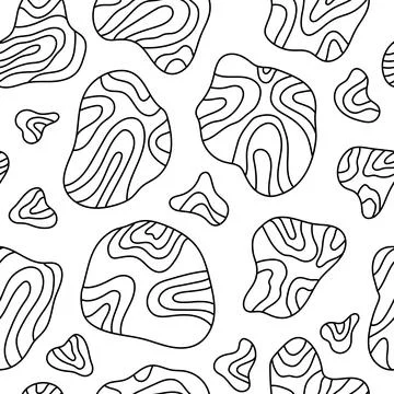 Hand drawn Gemstones Seamless pattern Stock Illustration