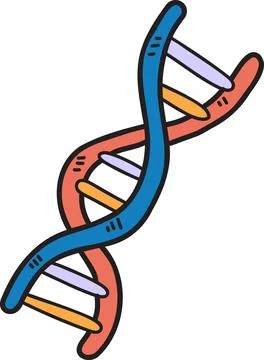 Hand Drawn genes and dna illustration Stockillustratie