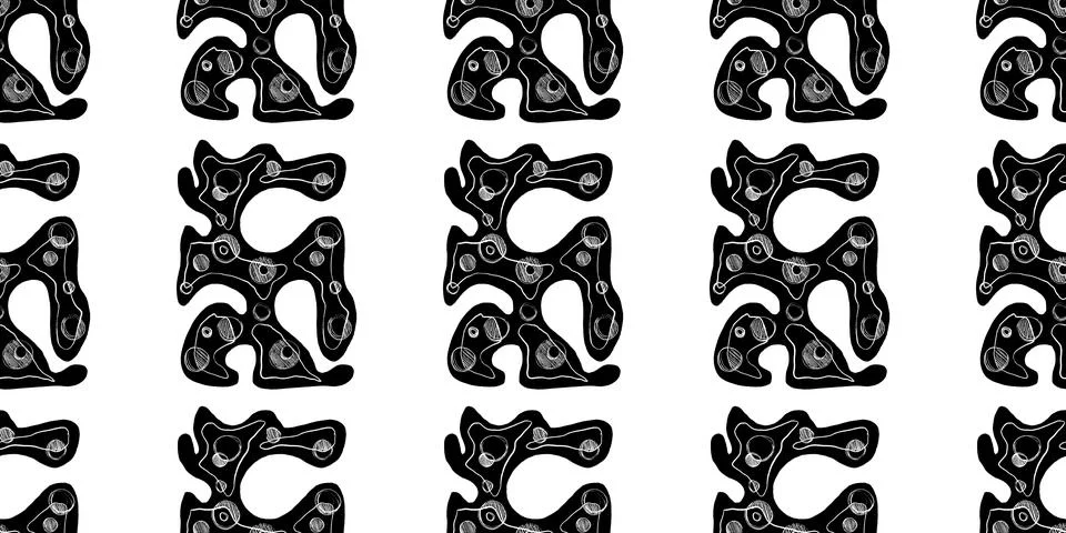 Hand drawn geomethic seamless pattern illustration graphic shaper colorful vivid Stock Illustration