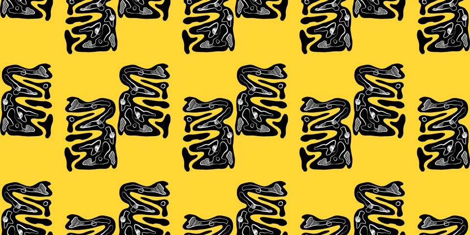 Hand drawn geomethic seamless pattern illustration graphic shaper colorful vivid Stock Illustration