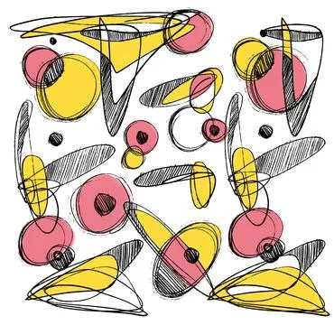 Hand drawn geomethic seamless pattern illustration graphic shaper colorful vivid Stock Illustration