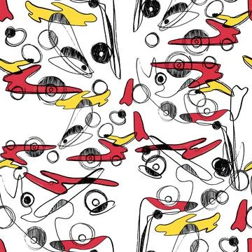 Hand drawn geomethic seamless pattern illustration graphic shaper colorful vivid Stock Illustration