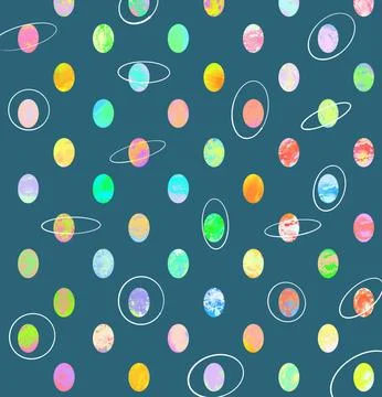 Hand drawn geomethic seamless pattern illustration graphic shaper neon vivid Stock Illustration