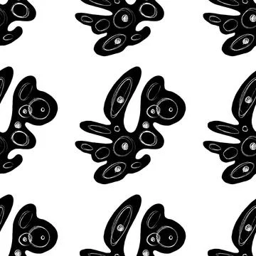 Hand drawn geomethic seamless pattern illustration graphic shaper neon vivid Stock Illustration