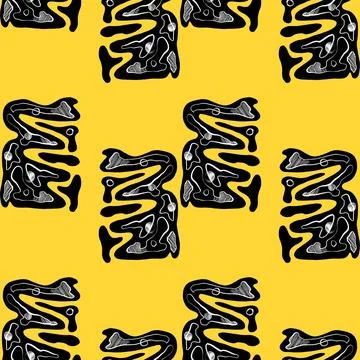 Hand drawn geomethic seamless pattern illustration graphic shaper neon vivid Stock Illustration