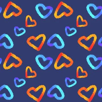 Hand drawn geomethic seamless pattern illustration graphic shaper neon vivid Stock Illustration