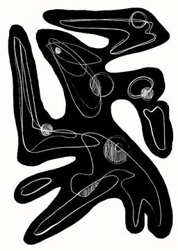 Hand-drawn geometric original pencil pattern illustration Stock Illustration