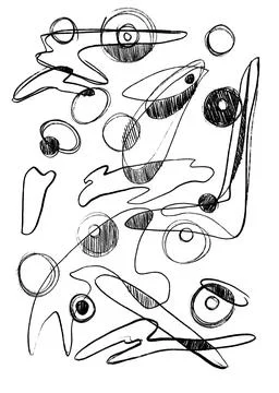 Hand-drawn geometric original pencil pattern illustration Stock Illustration