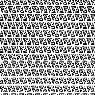 Hand drawn geometric pattern Stock Illustration