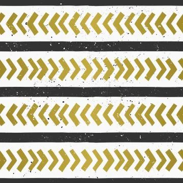 Hand Drawn Geometric Seamless Pattern Stock Illustration