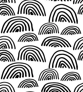 Hand drawn geometric seamless pattern Stock Illustration