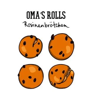 Hand drawn German bread Stock Illustration