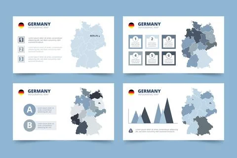 Hand drawn germany map infographic Stock Illustration