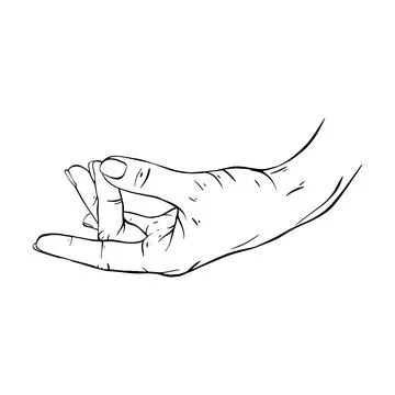 Hand drawn gesture sketch vector illustration line art Stock Illustration