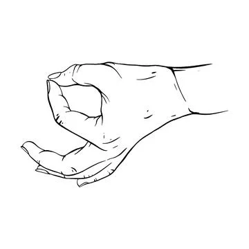 Hand drawn gesture sketch vector illustration line art Stock Illustration