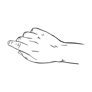 Hand drawn gesture sketch vector illustration line art Stock Illustration