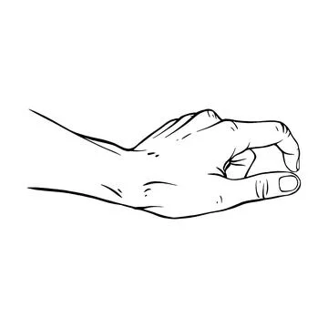 Hand drawn gesture sketch vector illustration line art Stock Illustration