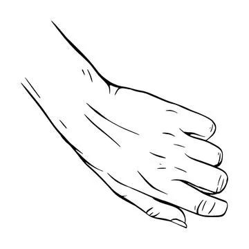 Hand drawn gesture sketch vector illustration line art Stock Illustration