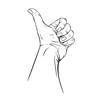Hand drawn gesture sketch vector illustration line art Stock Illustration