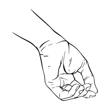 Hand drawn gesture sketch vector illustration line art Stock Illustration