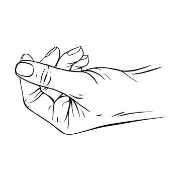 Hand drawn gesture sketch vector illustration line art Stock Illustration