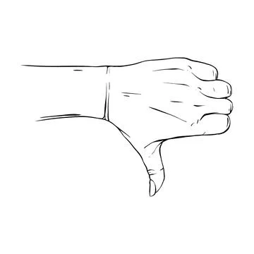 Hand drawn gesture sketch vector illustration line art Stock Illustration