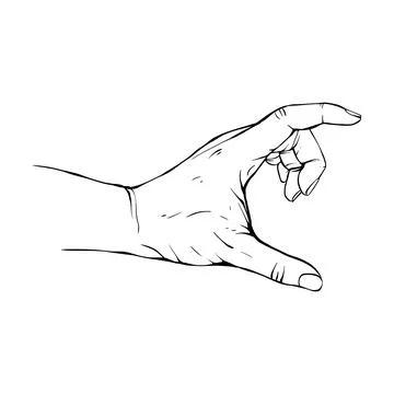 Hand drawn gesture sketch vector illustration line art Stock Illustration