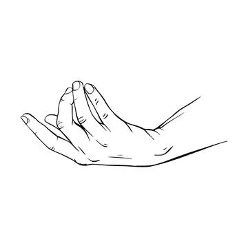 Hand drawn gesture sketch vector illustration line art Stock Illustration