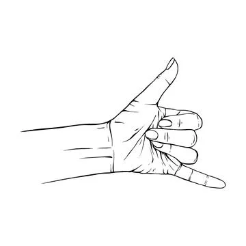 Hand drawn gesture sketch vector illustration line art Stock Illustration