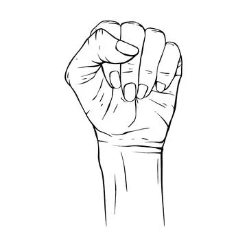 Hand drawn gesture sketch vector illustration line art Stock Illustration