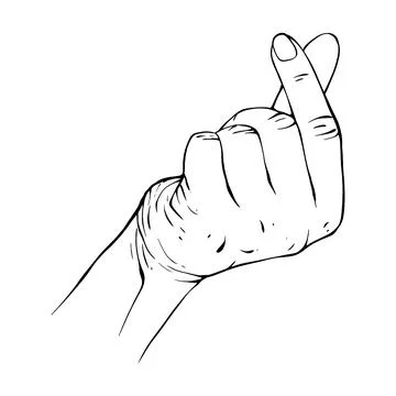 Hand drawn gesture sketch vector illustration line art Stock Illustration