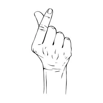 Hand drawn gesture sketch vector illustration line art Stock Illustration