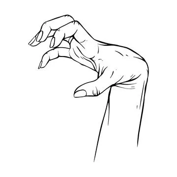 Hand drawn gesture sketch vector illustration line art Stock Illustration