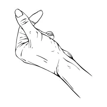 Hand drawn gesture sketch vector illustration line art Stock Illustration
