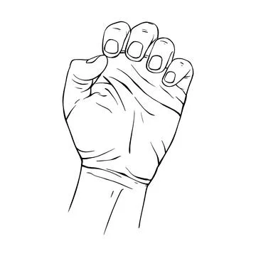 Hand drawn gesture sketch vector illustration line art Stock Illustration