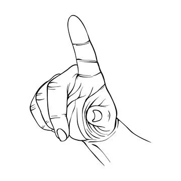 Hand drawn gesture sketch vector illustration line art Stock Illustration