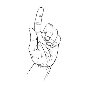 Hand drawn gesture sketch vector illustration line art Stock Illustration